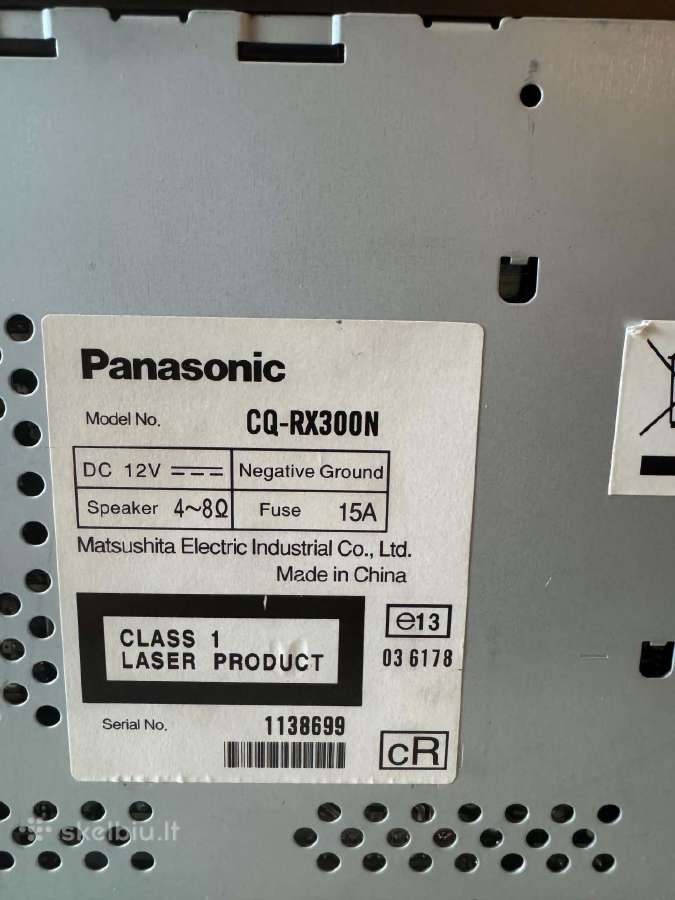 Panasonic Cq-rx300n - nuotraukos Nr. 3