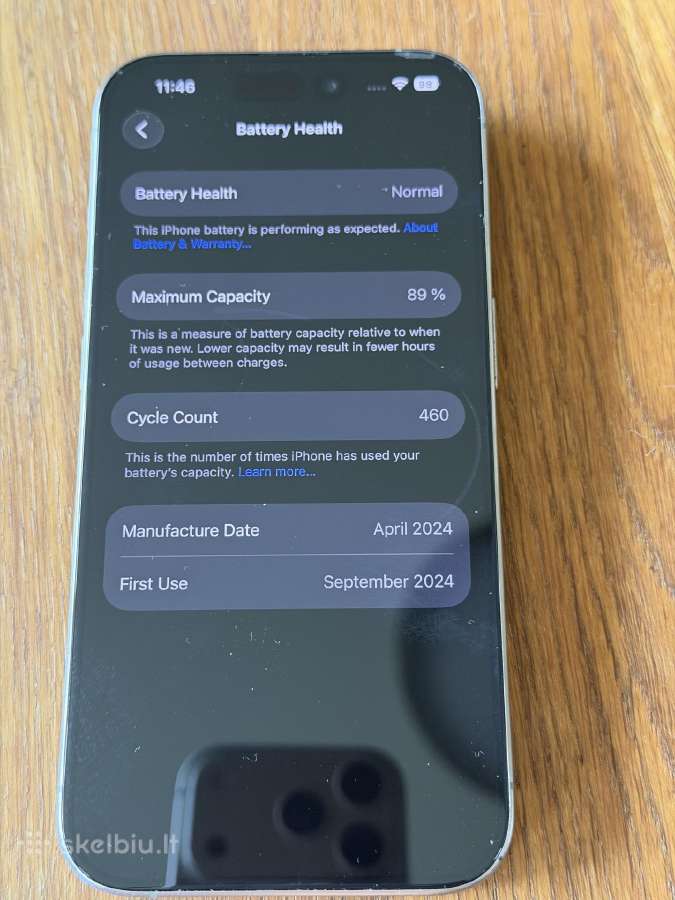 Apple iPhone 15 Pro Natural Titanium 512gb - nuotraukos Nr. 4