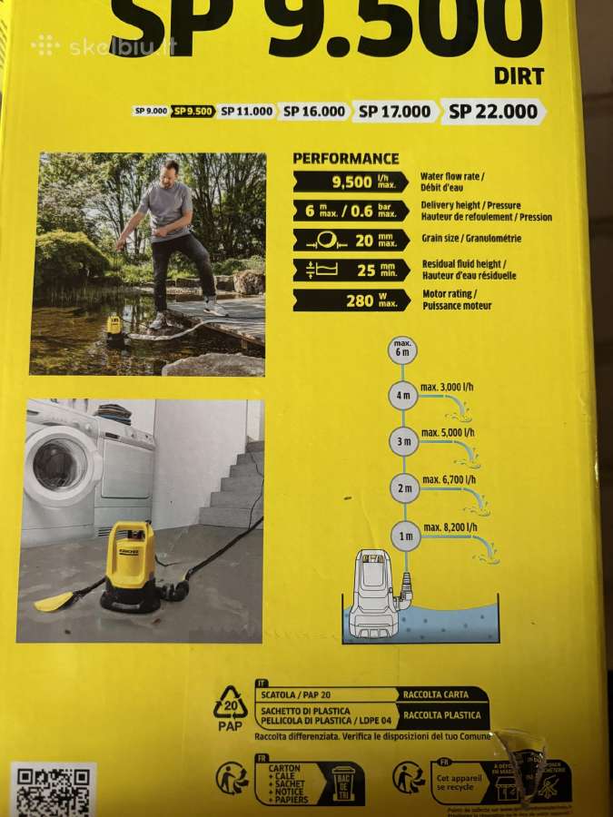Drenažinis siurblys Kärcher Sp 9.500 Dirt - nuotraukos Nr. 2