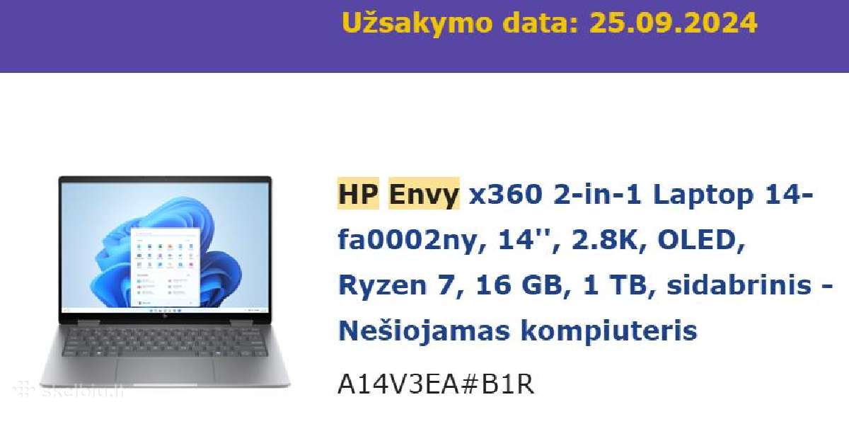 Hp envy x360 - nuotraukos Nr. 2