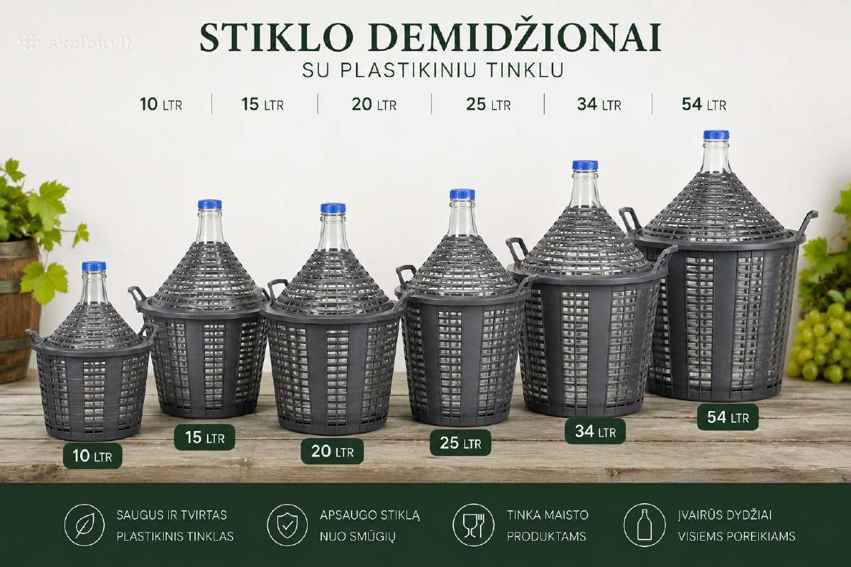 Buteliai vyno fermentacijai ir laikymui. - nuotraukos Nr. 2