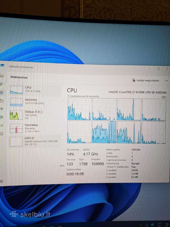 I7-6700k / Gtx 1060 6gb / 16gb / 500gb SSD - nuotraukos Nr. 15