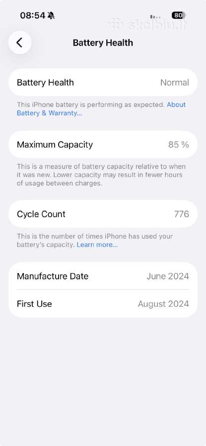 iPhone 15 pro 128 GB - nuotraukos Nr. 9