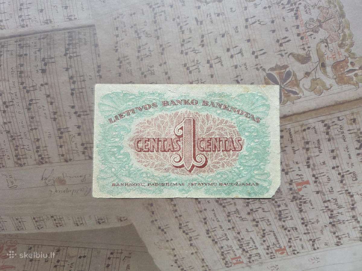 1 centas 1922 Lietuva serija S - nuotraukos Nr. 2