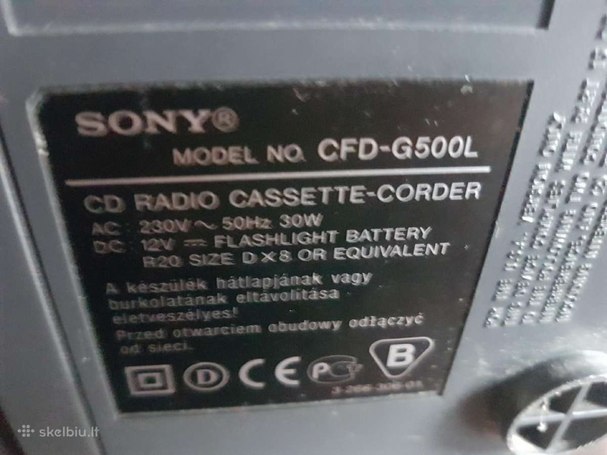 Sony cfd-g500l muzikinis centras - nuotraukos Nr. 4