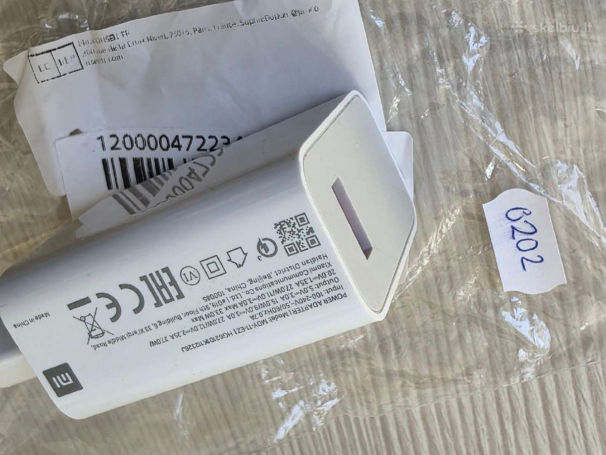 Xiaomi charger 33w originalus naudotas 0202 - nuotraukos Nr. 3