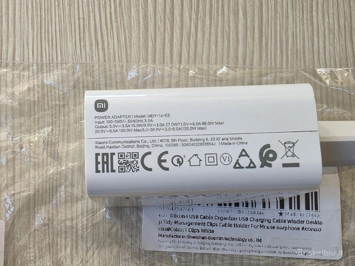 Xiaomi charger 33w originalus naudotas 0202 - nuotraukos Nr. 4