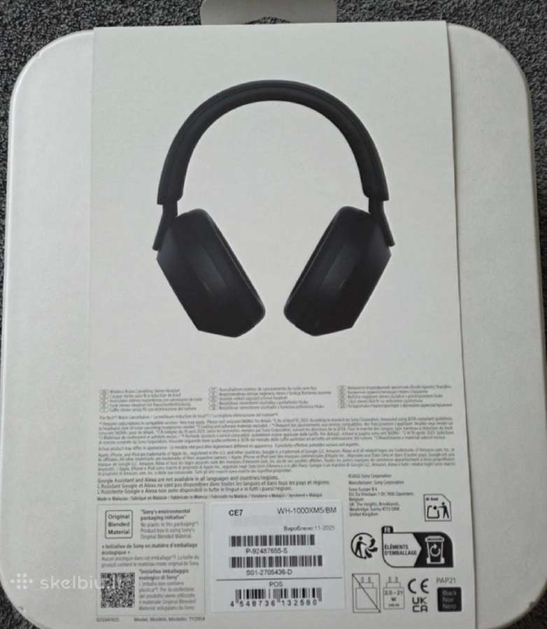 Sony Wh-1000xm5 belaidės ausinės, naujos - nuotraukos Nr. 2