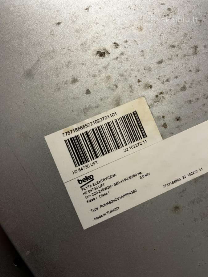 Orkaitė ir indukcinė kaitlentė Beko - nuotraukos Nr. 4