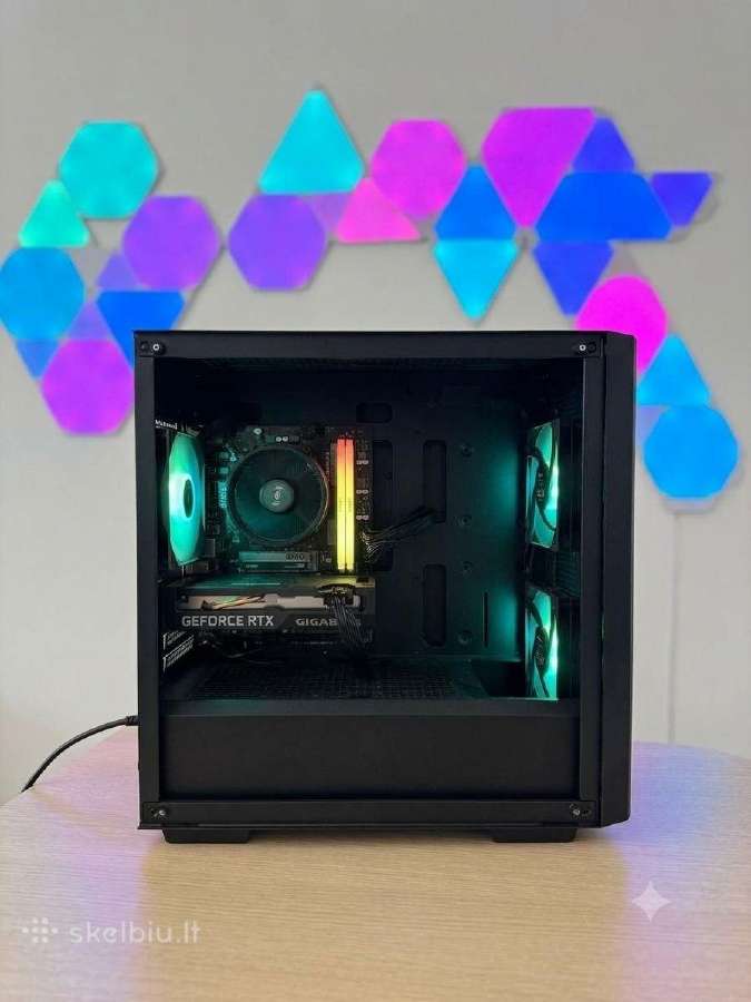 Juodas žaidimų Pc Ryzen 5 5600x / Rtx 4060 - nuotraukos Nr. 3