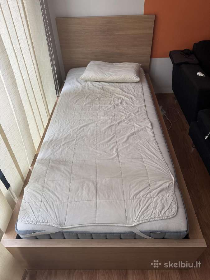 Ikea lova 90x200 su Valevag čiužiniu - nuotraukos Nr. 2