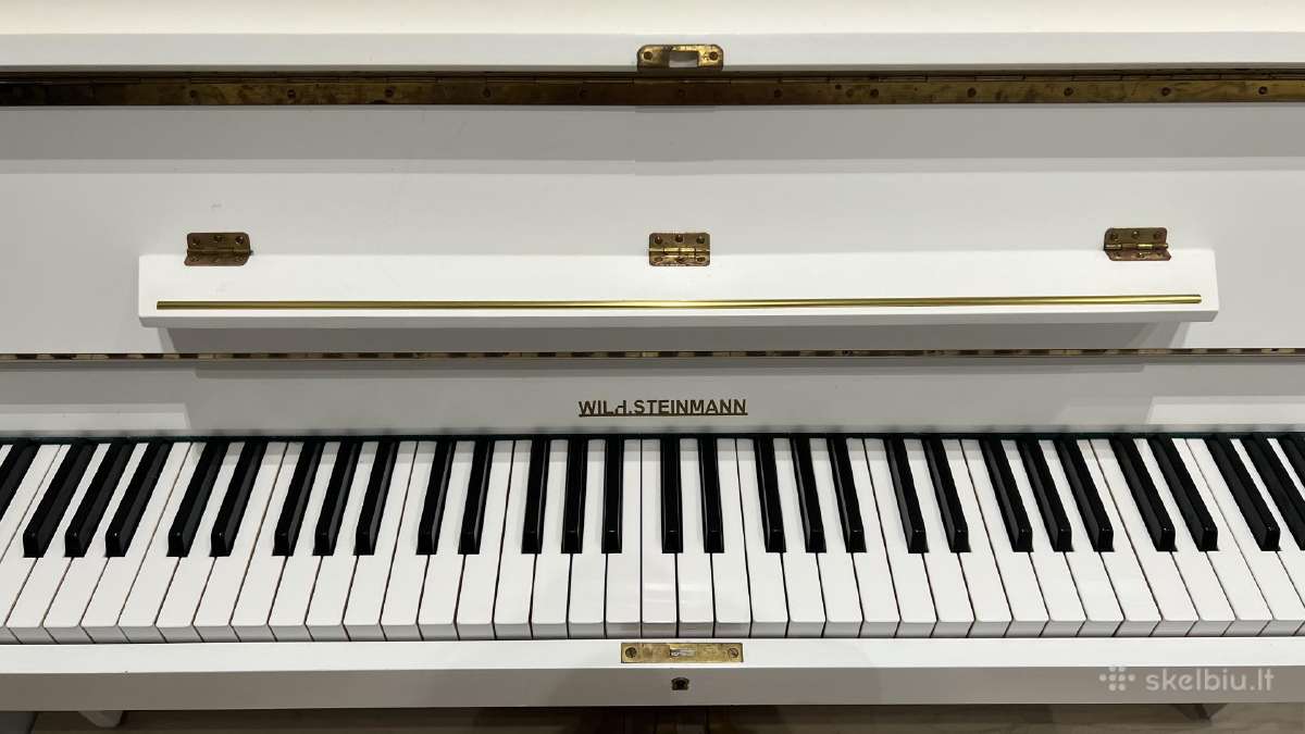 Pianinas Wilh. Steinmann, baltas blizgus - nuotraukos Nr. 6