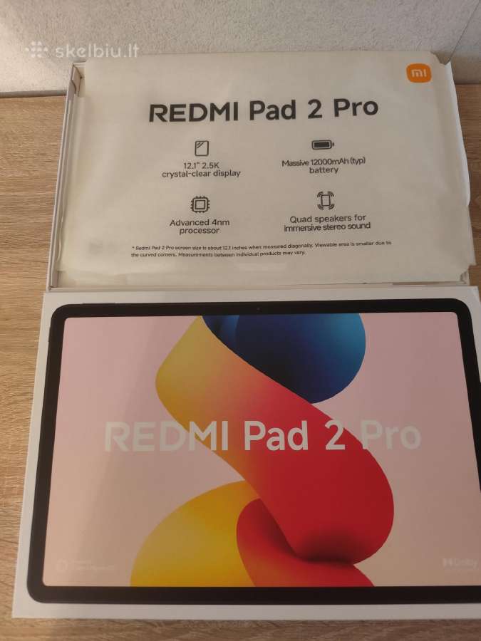 Parduodu Redmi Pad 2 Pro. - nuotraukos Nr. 2