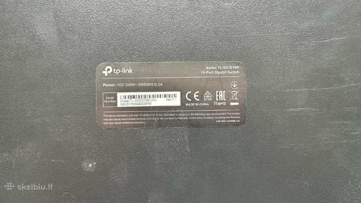 Tp-link tl-sg1016d - nuotraukos Nr. 2