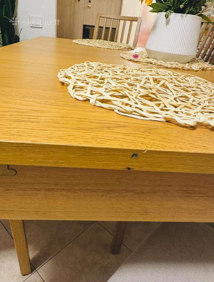 Geros būklės Ikea valgomojo stalas ir 6 kėdės - nuotraukos Nr. 9