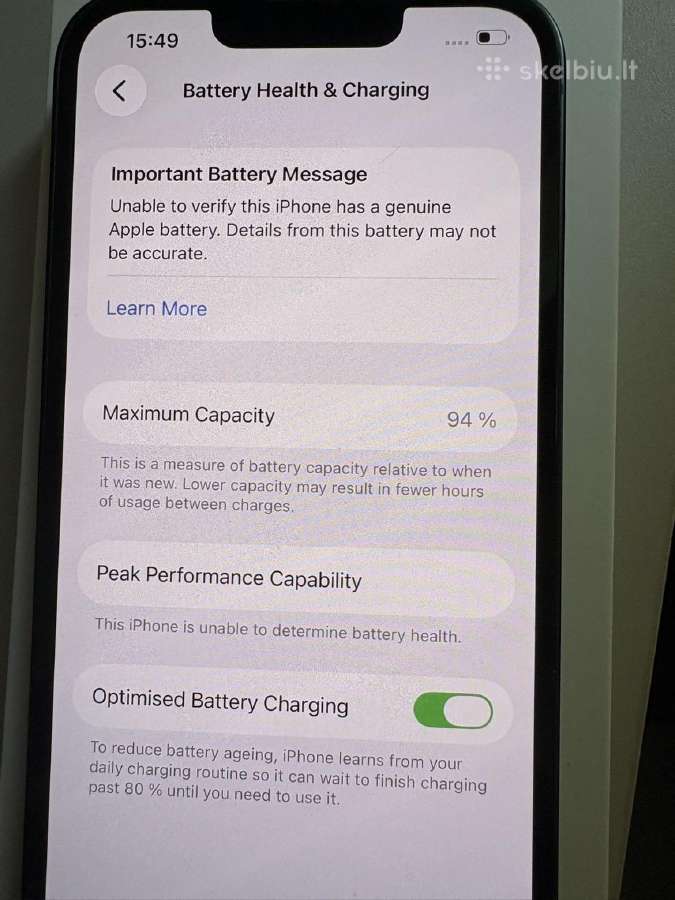 Parduodu iPhone 16 , 256gb , 94% - nuotraukos Nr. 3
