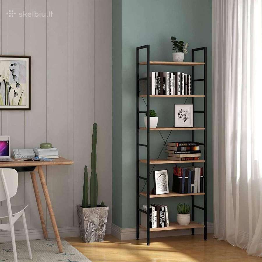 Industrinio stiliaus 6 aukštų lentyna (Loftas) - nuotraukos Nr. 6