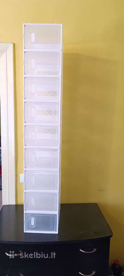 Skaidrios plastikinės batų dėžės-organizatoriai - nuotraukos Nr. 10