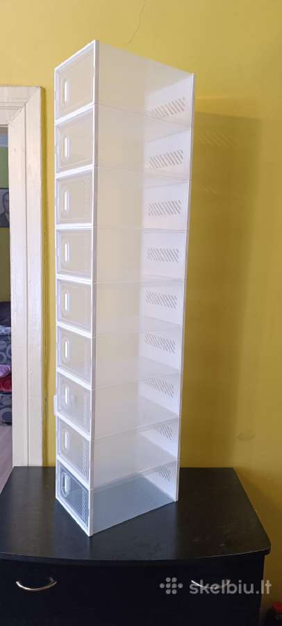 Skaidrios plastikinės batų dėžės-organizatoriai - nuotraukos Nr. 11