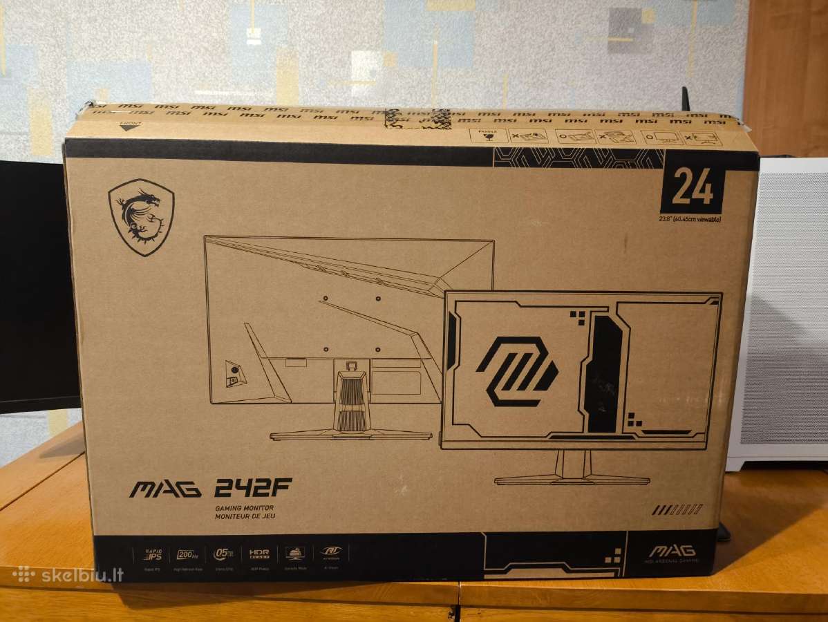 Msi 23.8" Mag 242f Black / Ips / 200hz - nuotraukos Nr. 3