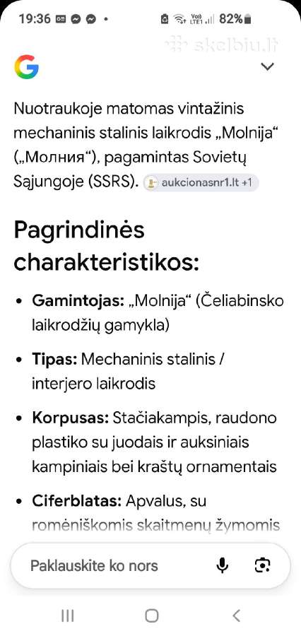 Antikvariatas,staliniai laikrodžiai - nuotraukos Nr. 4