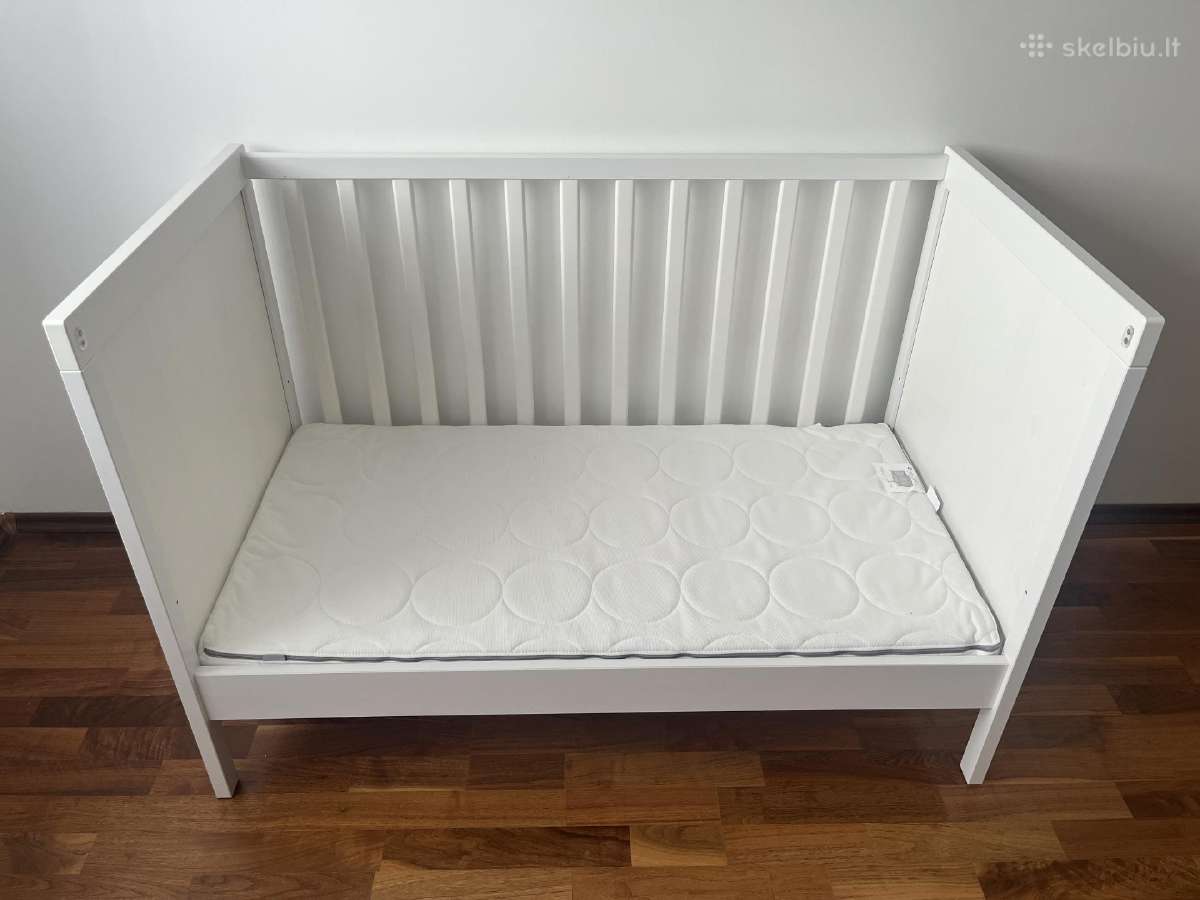 Kūdikio lovelė su čiužiniu ir paklodėmis - nuotraukos Nr. 2