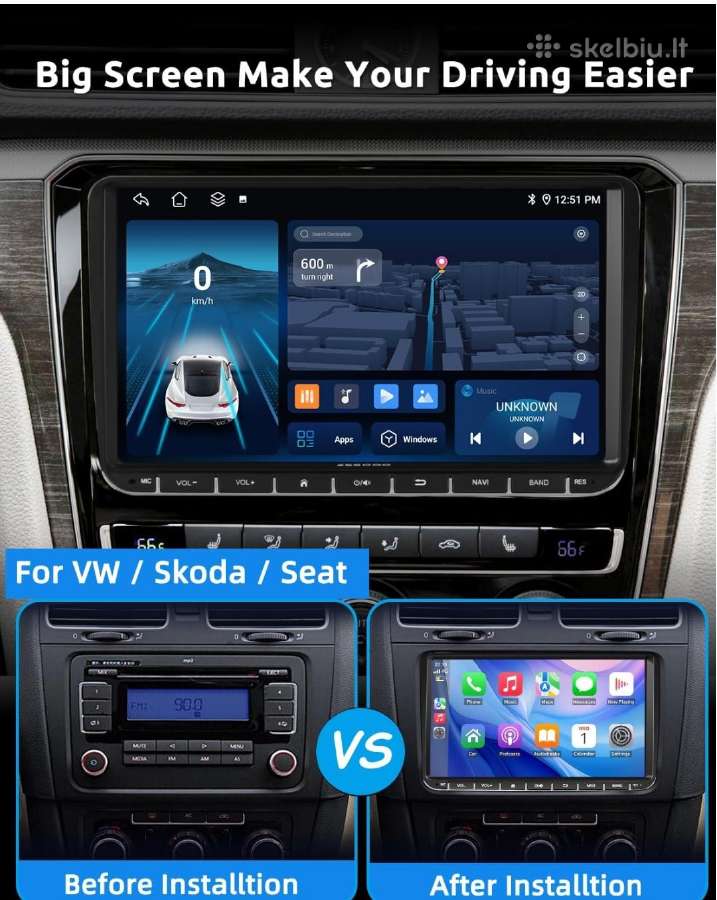 VW, Škoda, Seat android multimedia Essggo,4-64 - nuotraukos Nr. 2