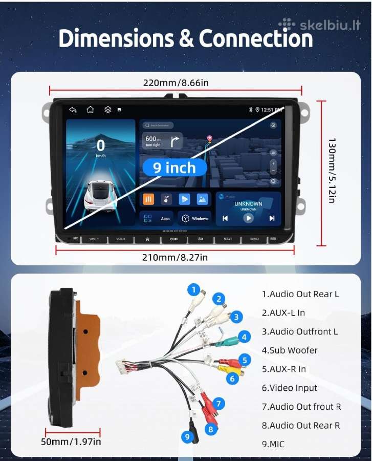 VW, Škoda, Seat android multimedia Essggo,4-64 - nuotraukos Nr. 7