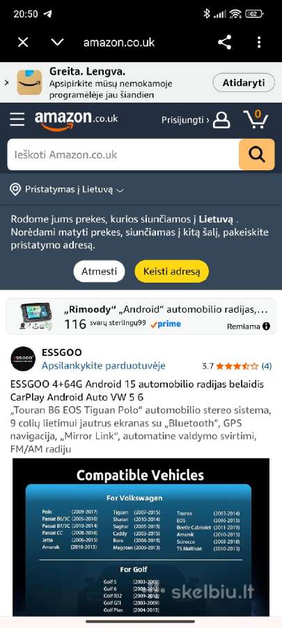 VW, Škoda, Seat android multimedia Essggo,4-64 - nuotraukos Nr. 13