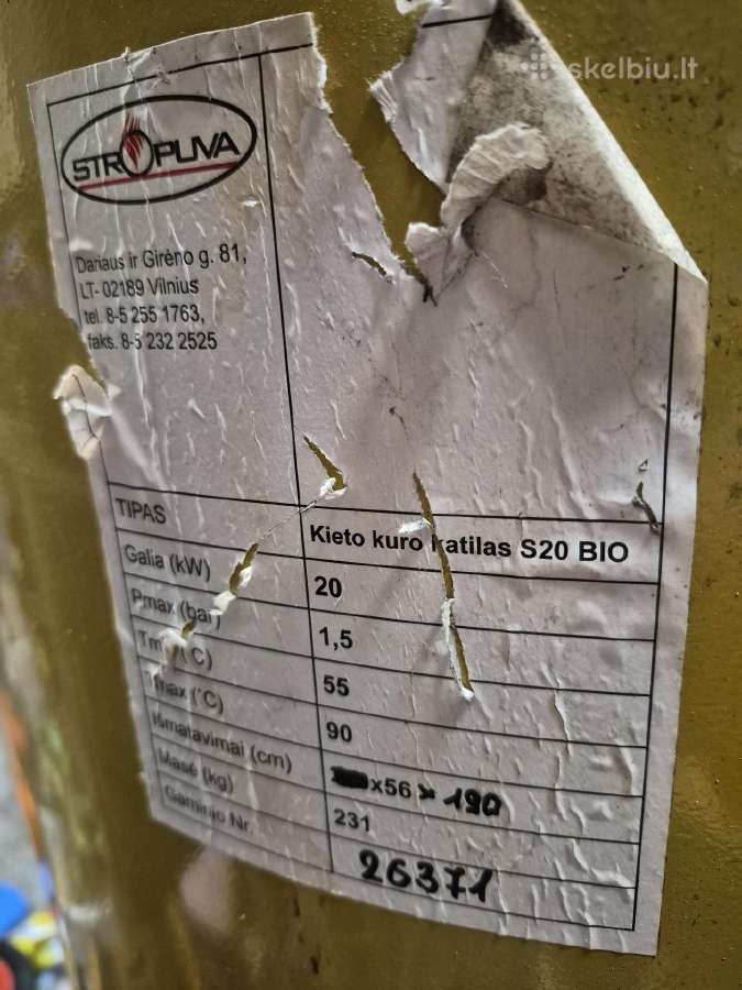 Parduodu kieto kuro katilą S20 Bio - nuotraukos Nr. 4