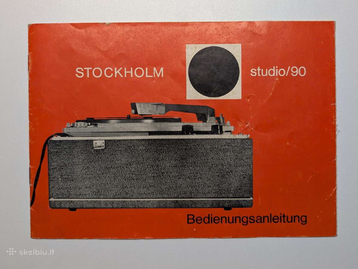 Stockholm Studio 90 veikiantis retro patefonas - nuotraukos Nr. 18
