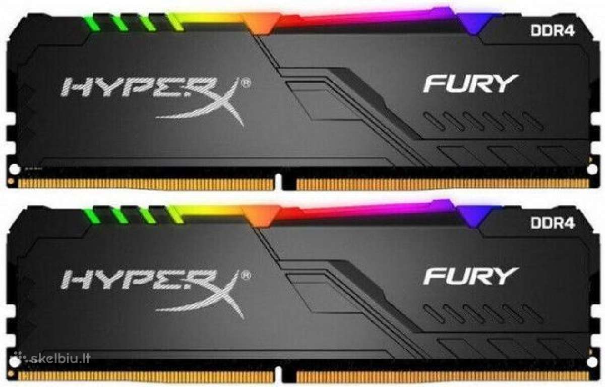 Hyperx Fury Rgb RAM Ddr4 32gb (4x8) 3200mhz Cl16 - nuotraukos Nr. 2