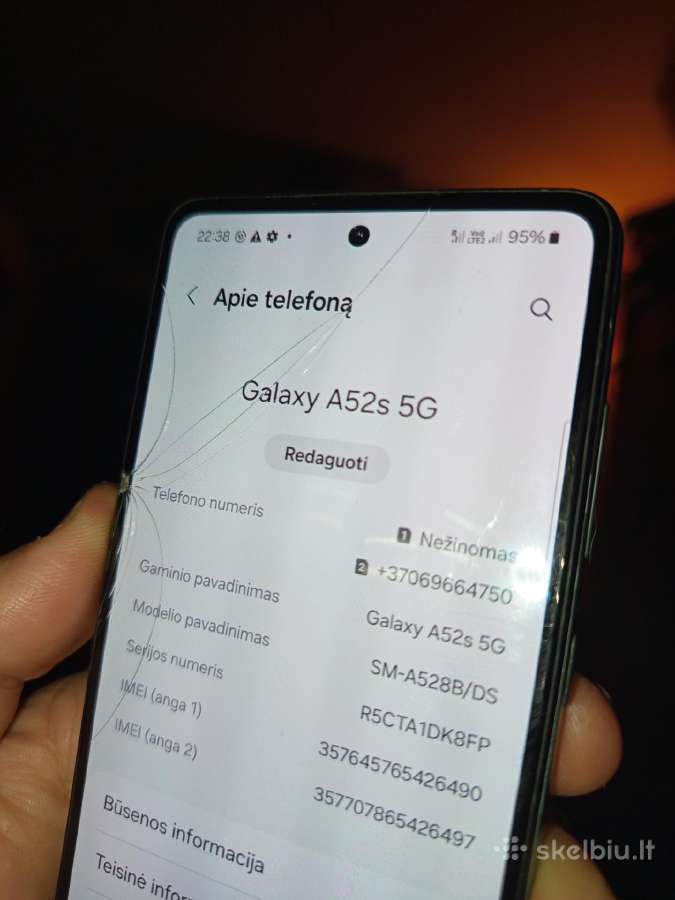 Samsung A52s 128gb-6gb - nuotraukos Nr. 2