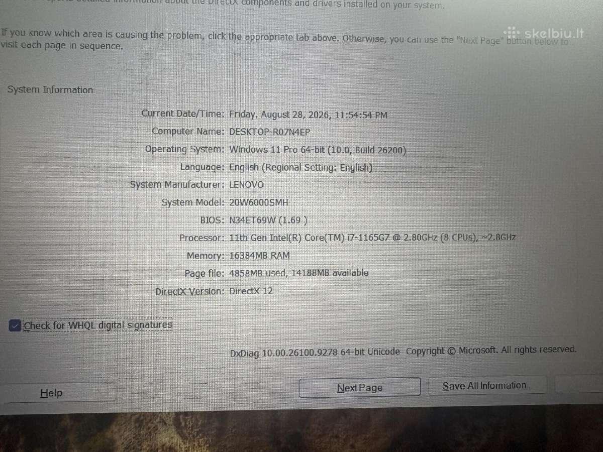 „Lenovo Thinkpad P15s Gen 2“ su įdiegta „Windows 1 - nuotraukos Nr. 8