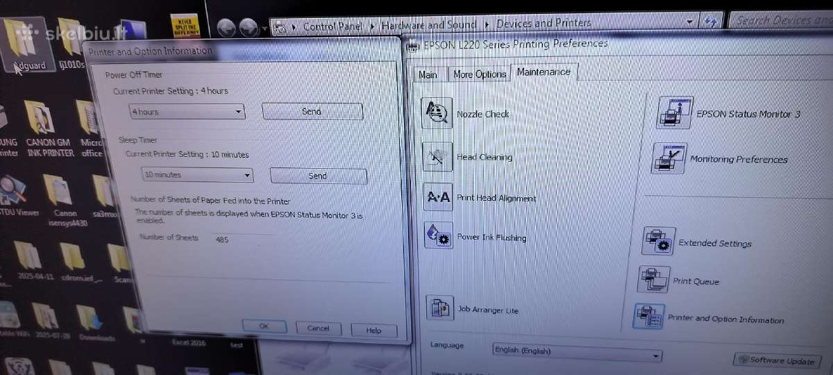 Labai mažai naudotas Epson L220 - nuotraukos Nr. 8