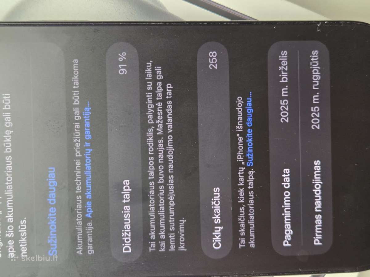 iPhone 15 128gb 91%BH - nuotraukos Nr. 6