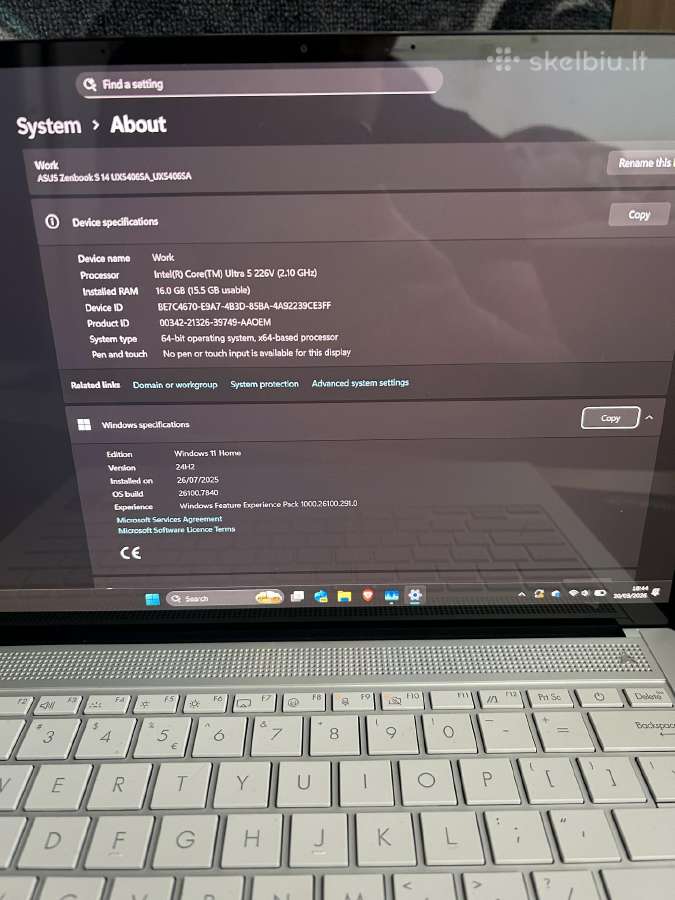 Asus zenbook s14 - nuotraukos Nr. 2