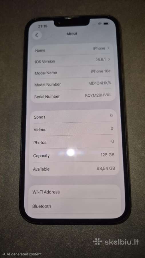 iPhone 16e - nuotraukos Nr. 5