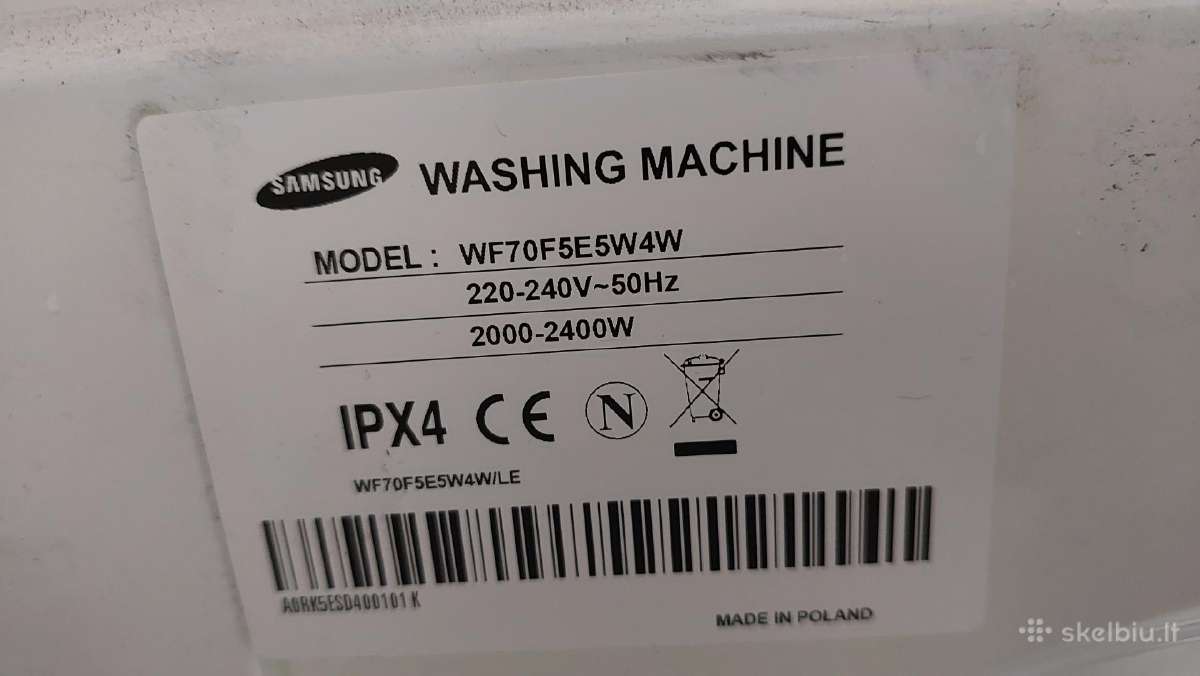 Samsung Wf70f5e5w4w dalimis - nuotraukos Nr. 2