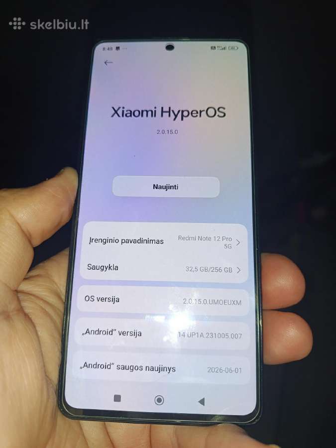 Xaomi Redmi 12 note pro 5G - nuotraukos Nr. 2