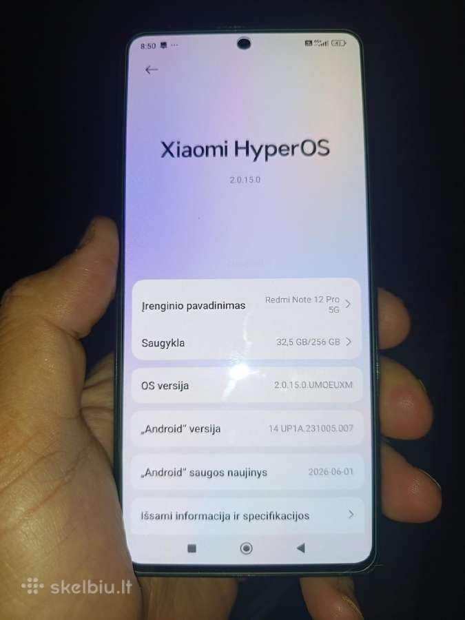 Xaomi Redmi 12 note pro 5G - nuotraukos Nr. 4
