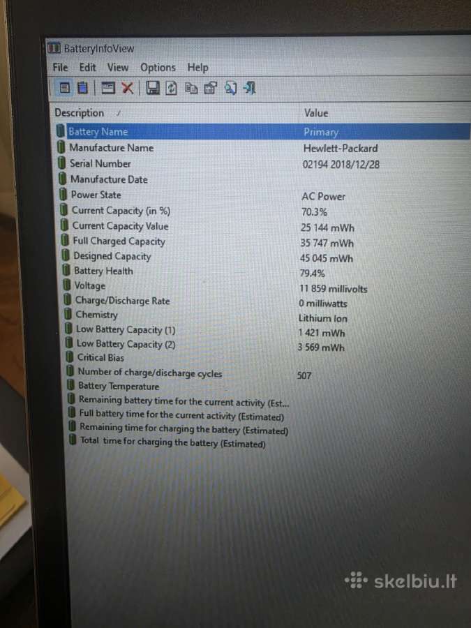 Hp Probook 450 G6. i3-8145u. 16/ 256 GB. - nuotraukos Nr. 7