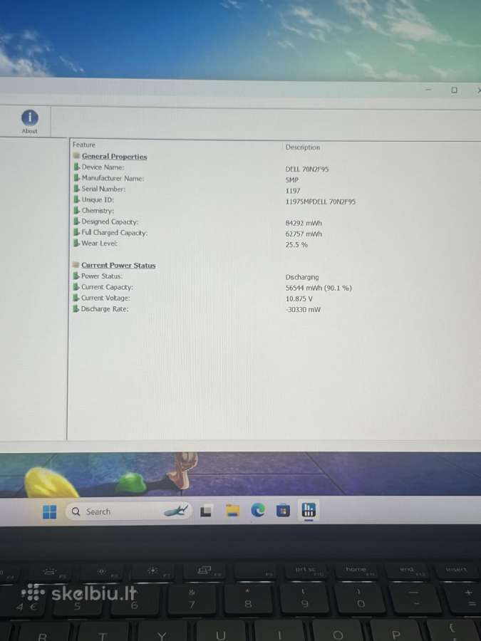 Dell Precision 5570 i7 32gb 1tb Rtx A2000 8gb - nuotraukos Nr. 17