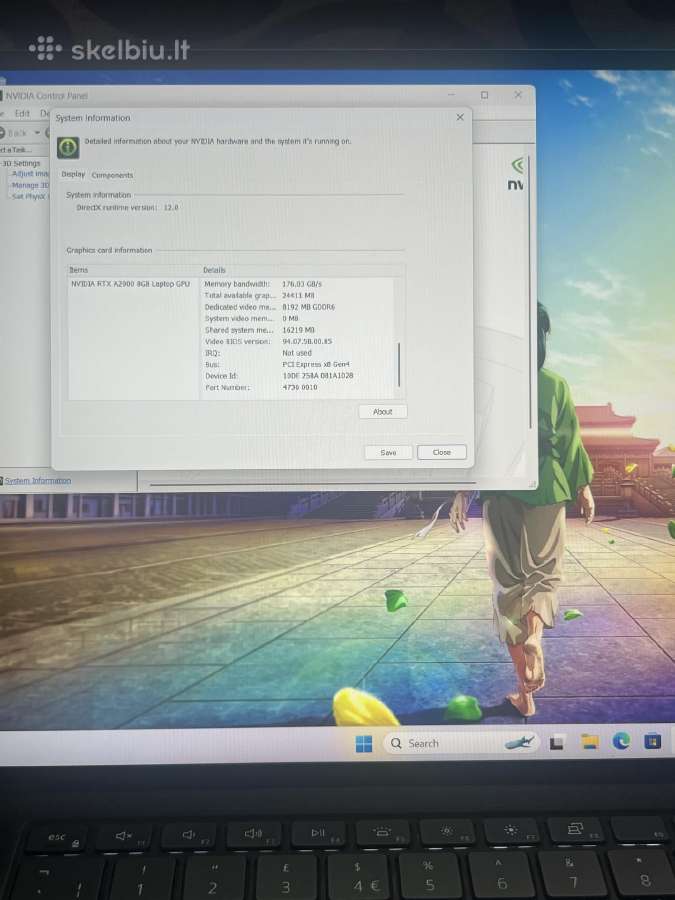 Dell Precision 5570 i7 32gb 1tb Rtx A2000 8gb - nuotraukos Nr. 18
