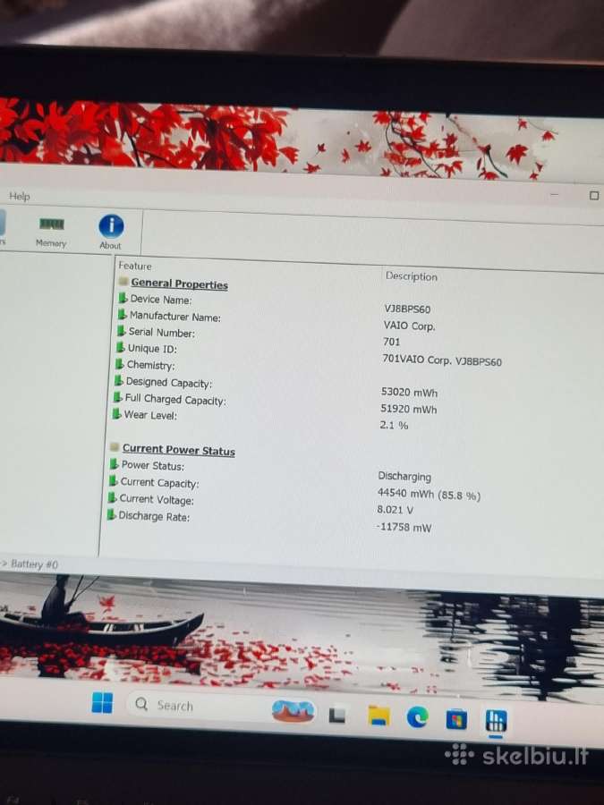 Sony Vaio Sx14 i7 - nuotraukos Nr. 7