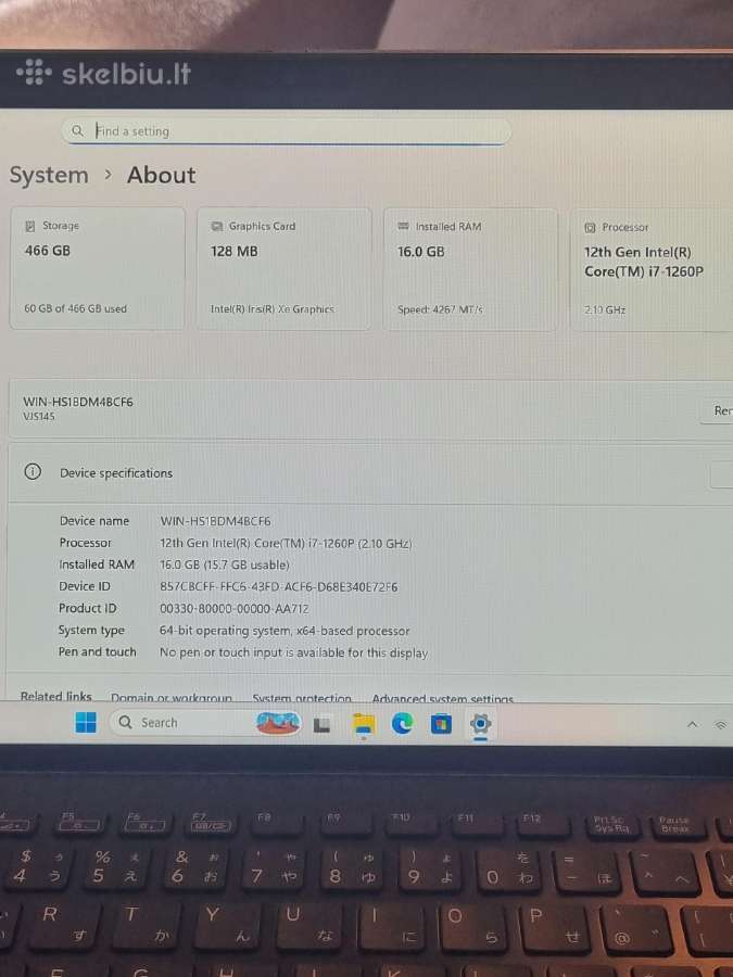 Sony Vaio Sx14 i7 - nuotraukos Nr. 8