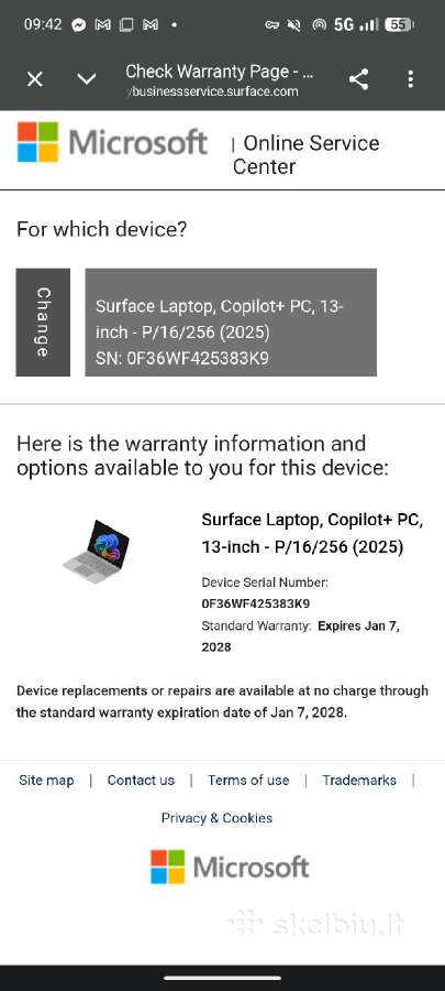 Naujas Surface Laptop 7 16gb/256gb (Garantija) - nuotraukos Nr. 6