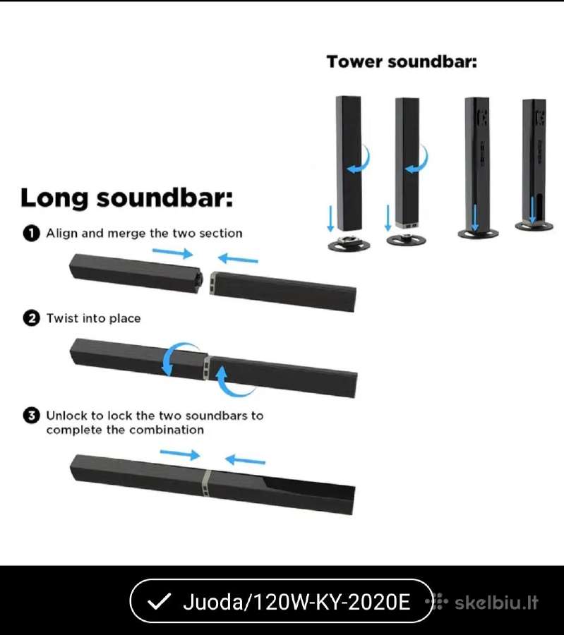 Soundbaras su subwooferiu - nuotraukos Nr. 5