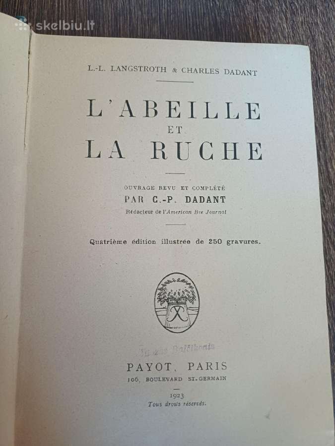 Parduodu knyga,bitė ir avilys,1923m.paris - nuotraukos Nr. 20