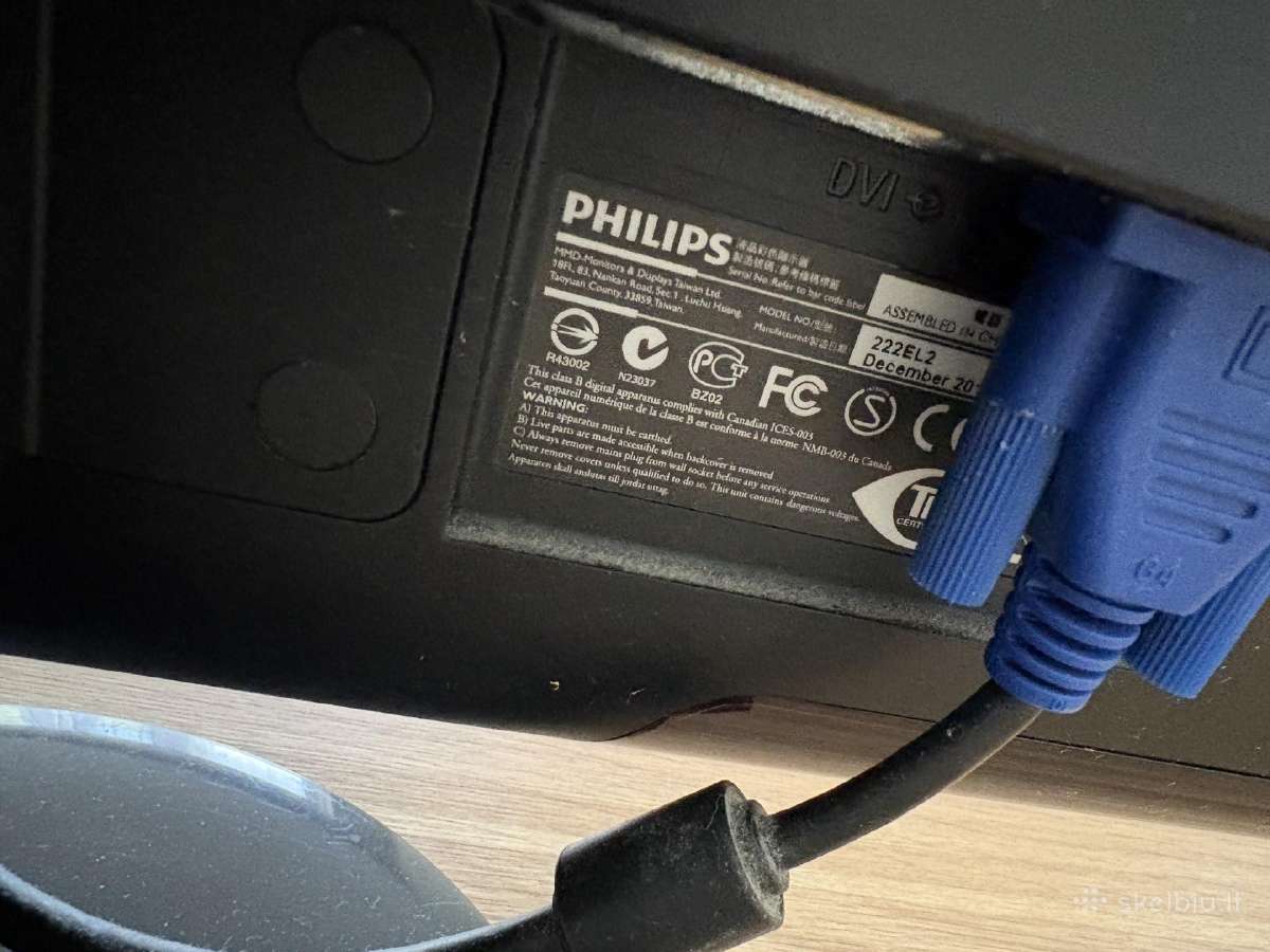 Philips LED Fullhd 1080p monitorius - 15 Eur - nuotraukos Nr. 3